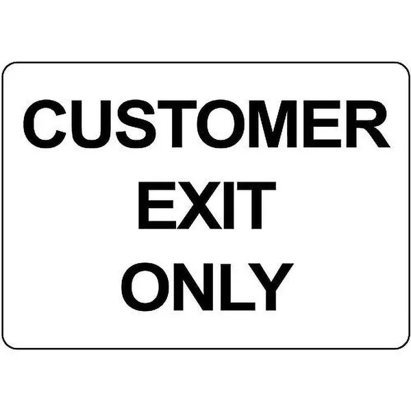 

Customer Exit Only Tin Sign art wall decoration,vintage aluminum retro metal sign