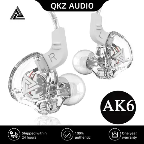 Оригинальные наушники QKZ AK6 с медным приводом, Hi-Fi стерео музыкальные проводные наушники, гарнитура с микрофоном, спортивные наушники с шумо...