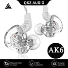 Оригинальные наушники QKZ AK6 с медным приводом, Hi-Fi стерео музыкальные проводные наушники, гарнитура с микрофоном, спортивные наушники с шумоподавлением
