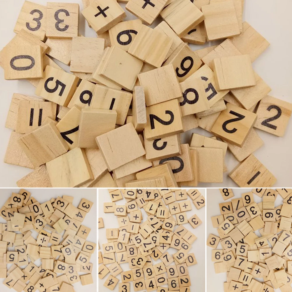 Деревянная плитка буквы и цифры для поделок деревянные алфавиты