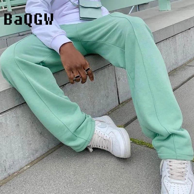 

Men's Fashion Solid Color Straight Pants High Street Loose Middle-waisted Outdoor Streetwear Pocket Spring Autumn Male Trousers