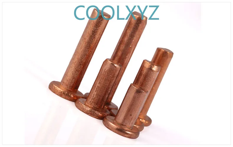 Твердые красные медные заклепки плоскогубцы плоская головка клепки для заклепок