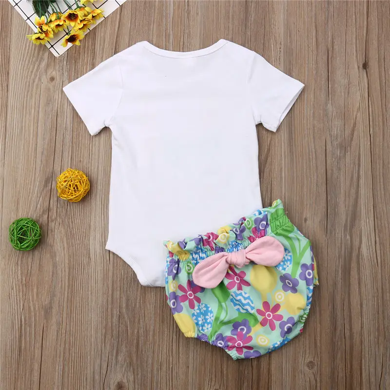 2020 От 0 до 2 лет Пасхальный наряд Летняя одежда для маленьких девочек На возраст от