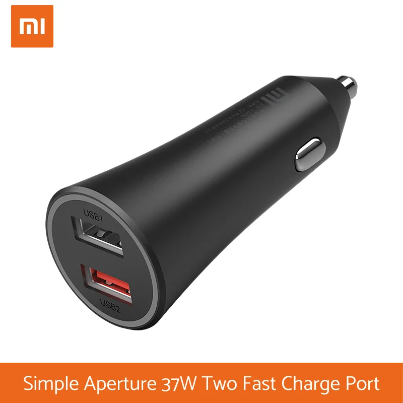 Xiaomi 37W Dual-Port Car Charger Mutiple security protection LED Notice Light Compatible multi-Vehicle mode Frosted texture | Мобильные