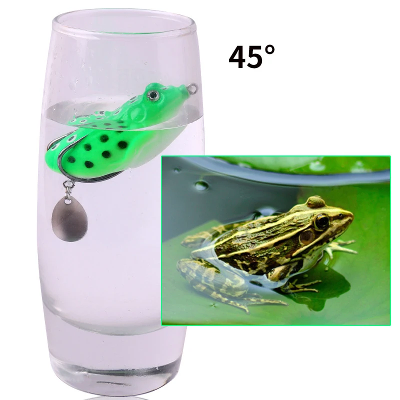 2 шт. рыболовная приманка в виде лягушки с металлическими блестками 11 г 6