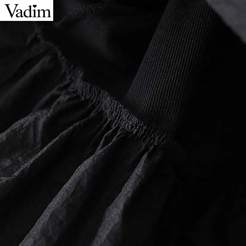 Женское элегантное платье vadim офисная одежда мини с коротким рукавом фонариком