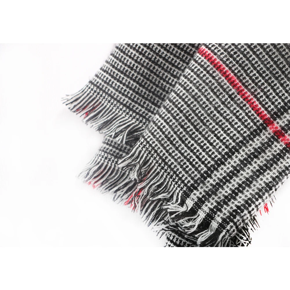 Новые зимние хлопковые теплые модные клетчатые женские шарфы кашемировые