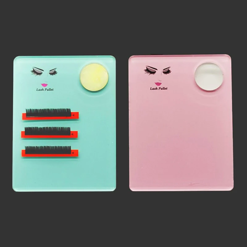 

Розовый акриловый поддон для наращивания ресниц, инструмент для наращивания ресниц, Круглый нефритовый держатель для ресниц, пластина для ...