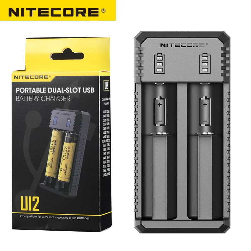 NITECORE UI2 Portable Dual-Slot USB Li-ion Battery compatible with 18650 16340 14500 20700/21700 battery | Лампы и освещение