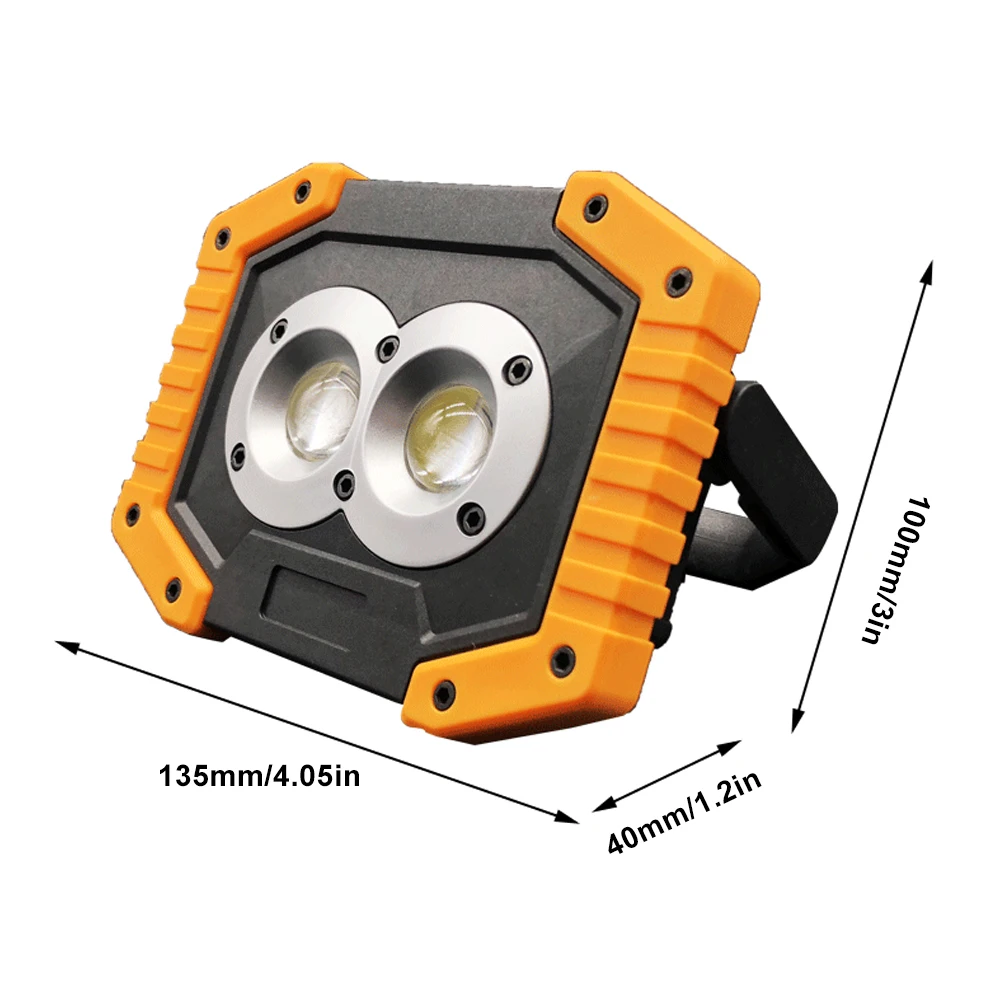 

100W LED Portable Spotlight Outdoor Work Camping Lighting Waterproof Flood Lights Super Bright Multifunctional USB Rechargeable