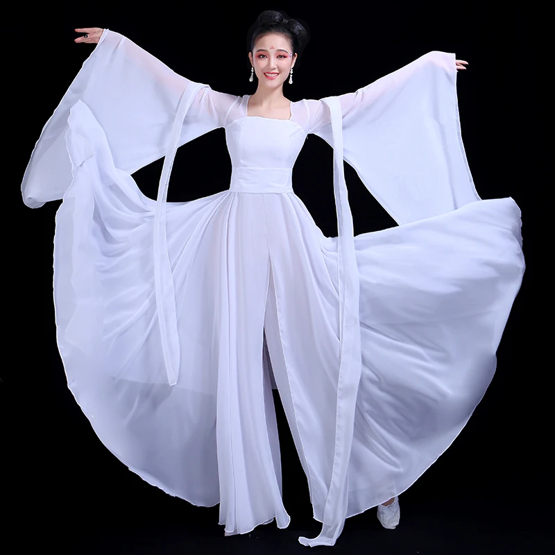 

Classical Hanfu Yangko Dance Clothing Women's Chinese Elegant Folk Dance Costume Fan Dance Traditional Hanfu Oriental Dress