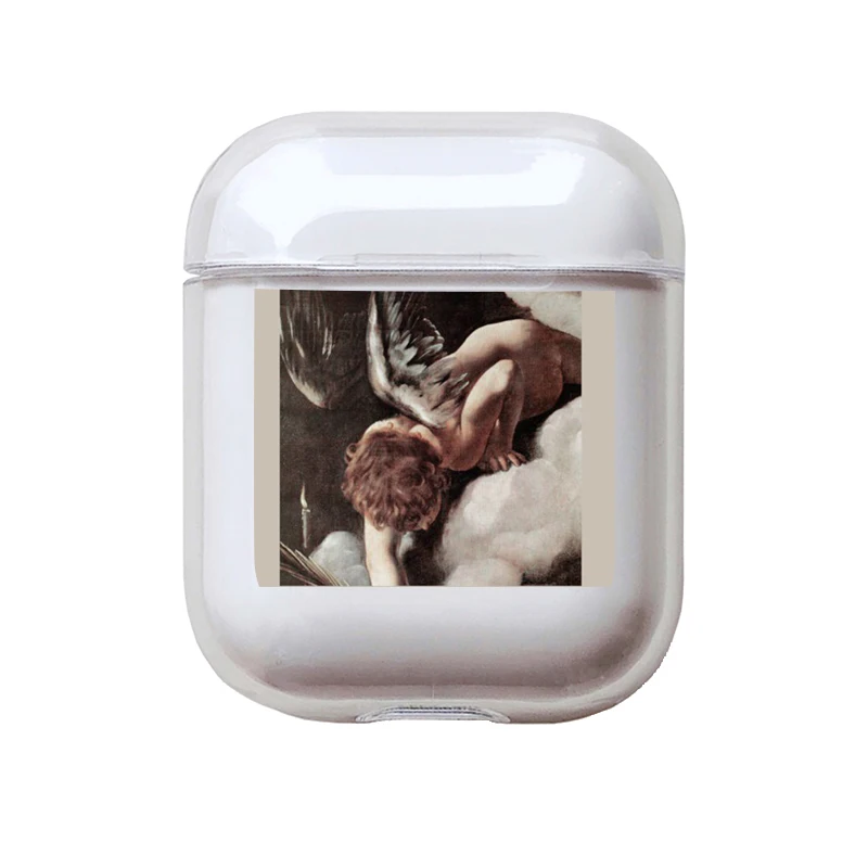 I201089 Мягкие милые наушники чехол для Apple airpods чехол Роскошный ангел ребенок прекрасный Air Pods чехол для Airpods 2 прозрачный, мягкий чехол - Цвет: I201089