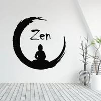 zen round gym wall stickers buddhist meditation buddha yoga vinyl pvc decals bedroom decoration nordic home interior art design