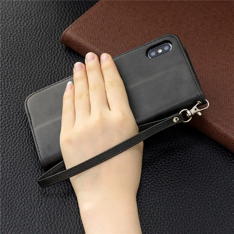 Кожаный флип-чехол для iPhone X Xs Xr Max XI XIR XSMAX Fundas Capa Wallet Stand чехол для iphone 8 7 6 6s Plus 5 5S coque