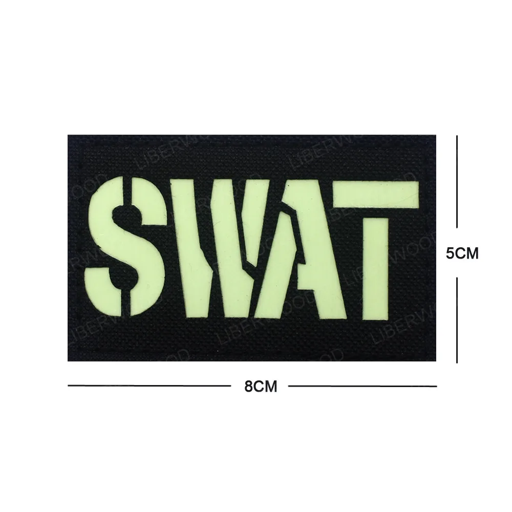 Нашивки под заказ полиции SWAT светится в темноте ИК значок армейская тактическая