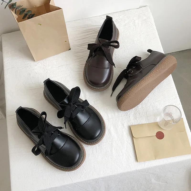 Женская обувь 2020 новые модные в духе колледжа Обувь английском стиле Дикий тренд