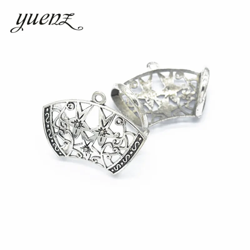 YuenZ 2pcs Antique Silver Bronze Alloy Women Hollow Follower Scarf Buckle Brooch Wedding Jewelry Female 44*33mm Q169 | Украшения и