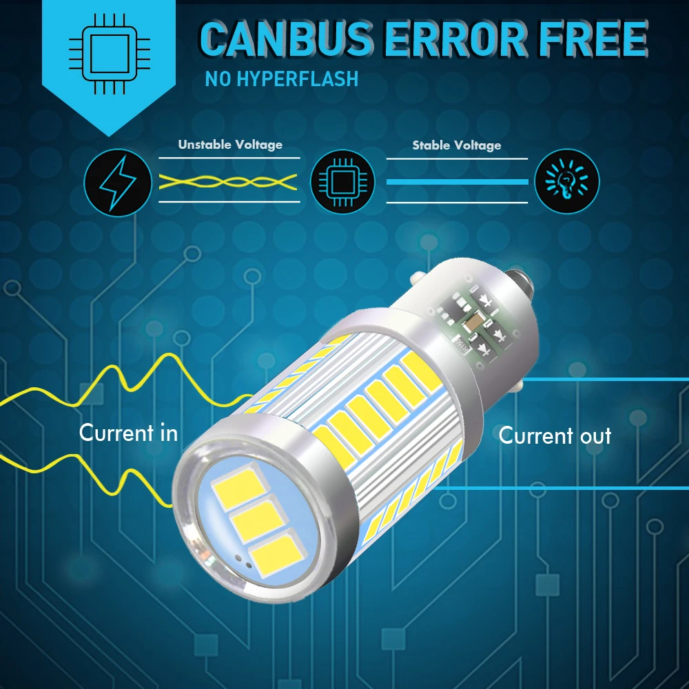 

2X 1156 BA15S P21W Canbus 1157 P21/5W BAY15D Reverse Lights Car Led light 3157 P27/7W Auto Brake Lamp 12V No Error Vehicle Bulb