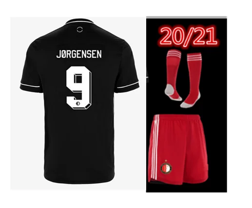 

New away kids kit sets 2021 2022 FeyenoordES shirt V.PERSIE BERGHUIS VILHENA JORGENSEN LARSSON Larsson 21-22 child shirt