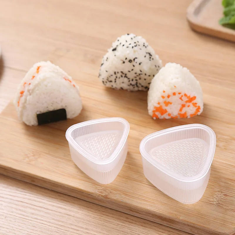 

2pcs sushi mold onigiri rice ball food stamper sushi mold onigiri rice ball bento press mold DIY tool Japanese sushi tool