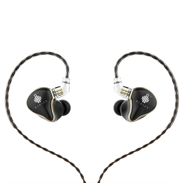 Hidizs Русалка MS1 HiFi аудио запатентованный динамический мембранный монитор наушники IEM со съемным кабелем 2Pin 0,78 мм разъем - Цвет: Черный