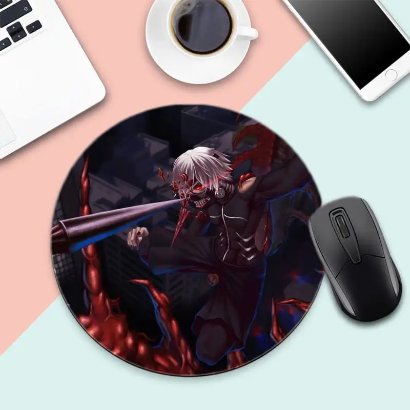 

Tokyo Ghoul gamer play mats Mousepad Desk Table Protect Game Office Work Round Mouse Mat pad XL Non-slip