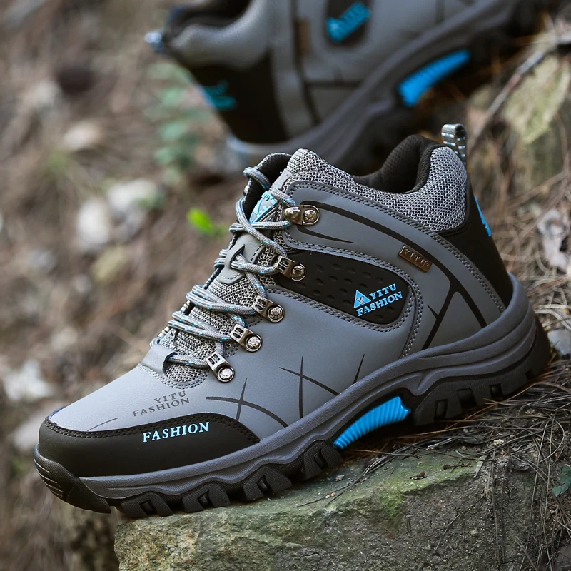 2019 модные уличные ботинки мужская осенне зимняя защитная обувь мужские кожаные