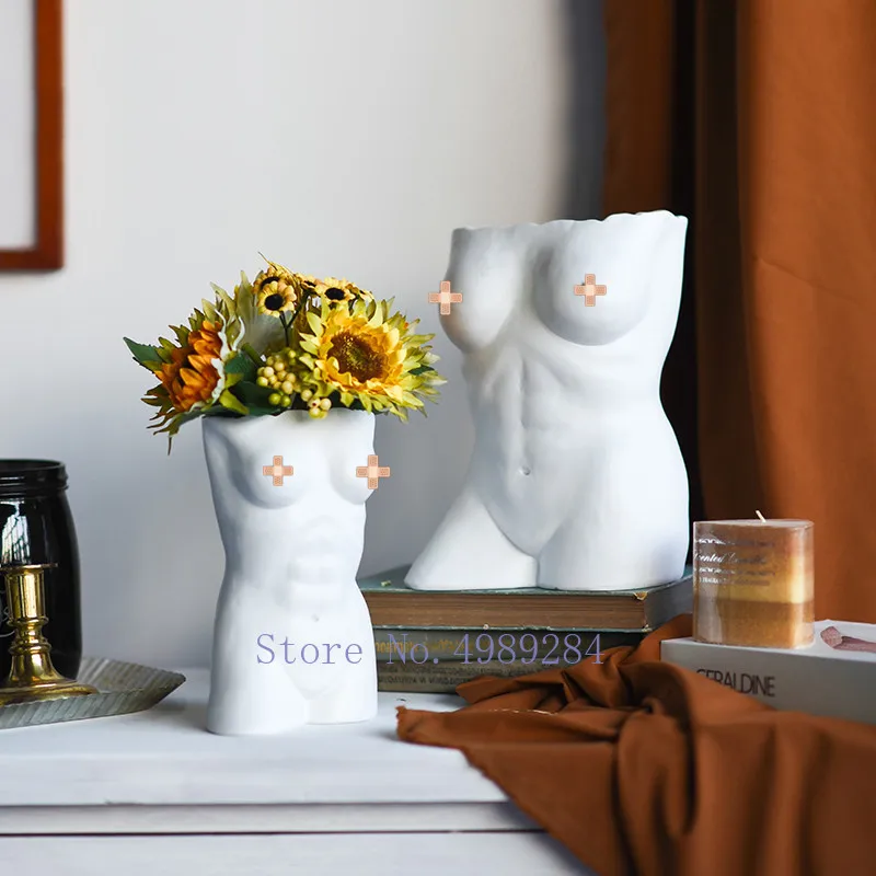 Креативная керамическая ваза для женщин декоративные украшения цветов