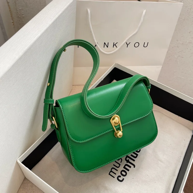 

Модная корейская модная женская сумка Bag2022 новая текстура на одно плечо Маленькая квадратная сумка ретро универсальная сумка-мессенджер же...