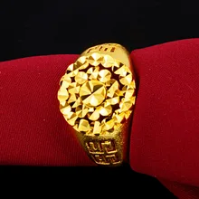 Мужские свадебные кольца LUOMISS Модные Позолоченные Регулируемые