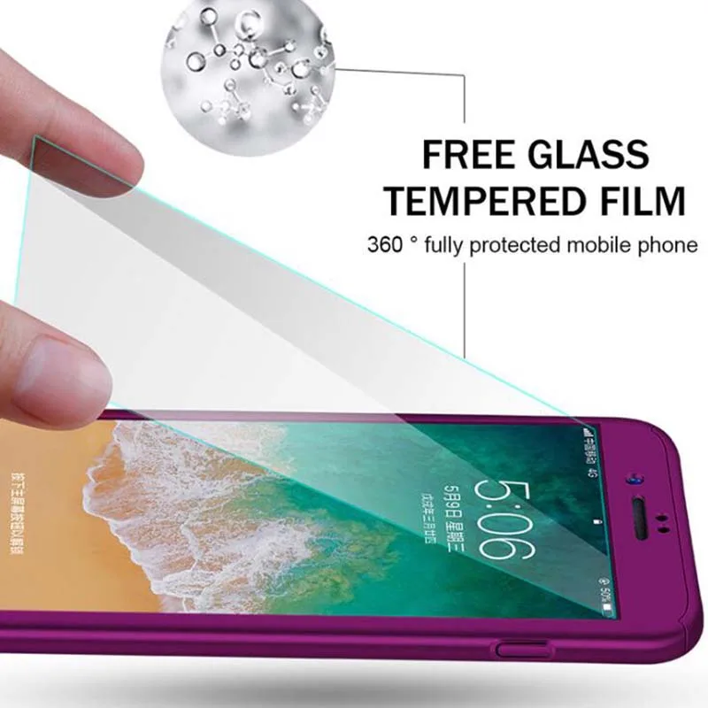 360 полный защитный чехол для телефона iphone6 6s 6plus iphone7 7 plus 8 xs max тонкий кейс с