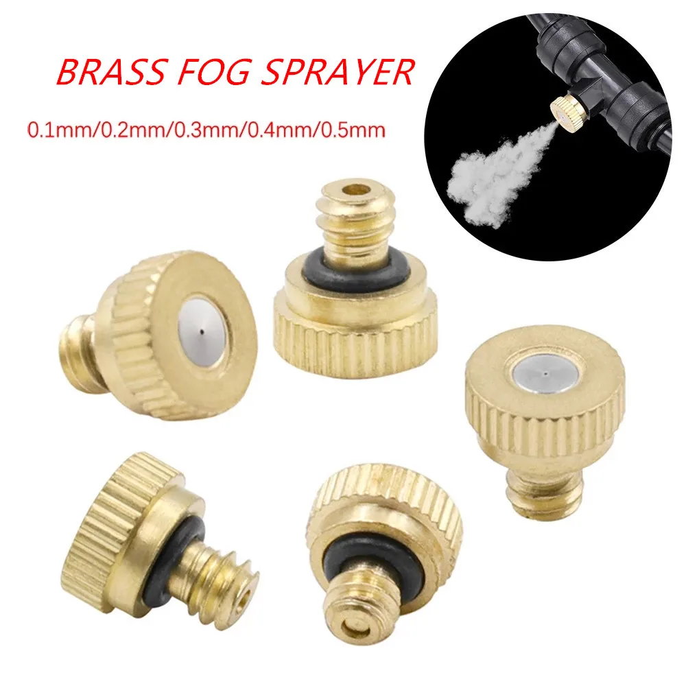 

10PCS Atomizing Nozzle 3/16" Fog Spray Cooling Water System Accessories Garden Nebulizer Misting Sprayer 0.1/0.2/0.3/0.4/0.5mm