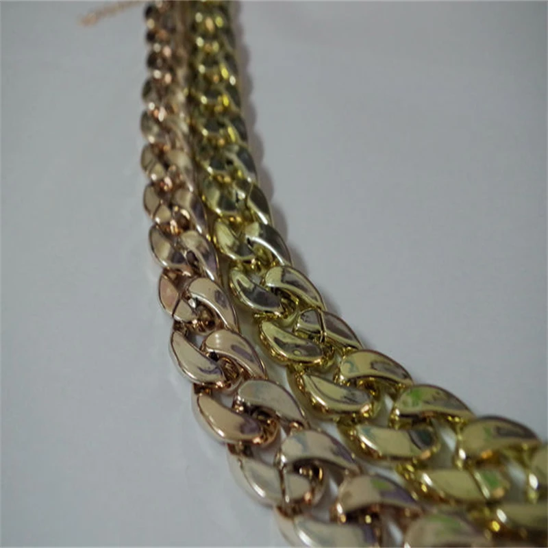 Ошейник из нержавеющей стали для домашних животных толстая Золотая цепь с