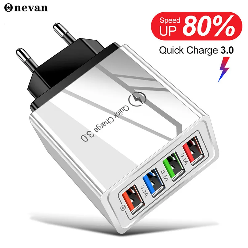 ONEVAN EU USB зарядное устройство Быстрая зарядка 3 0 для телефона адаптер планшет