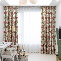 chunguang pastoral double sided curtains for living dining room bedroom matte white silk shading thickened printed curtains