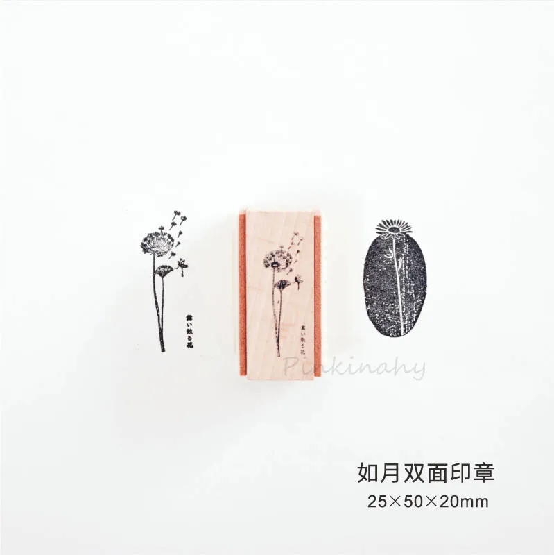 Fragrant Grass Collection wood stamp Plants wooden rubber stamps for scrapbooking Handmade card diy stamp Photo Album Craft gift - Цвет: 5