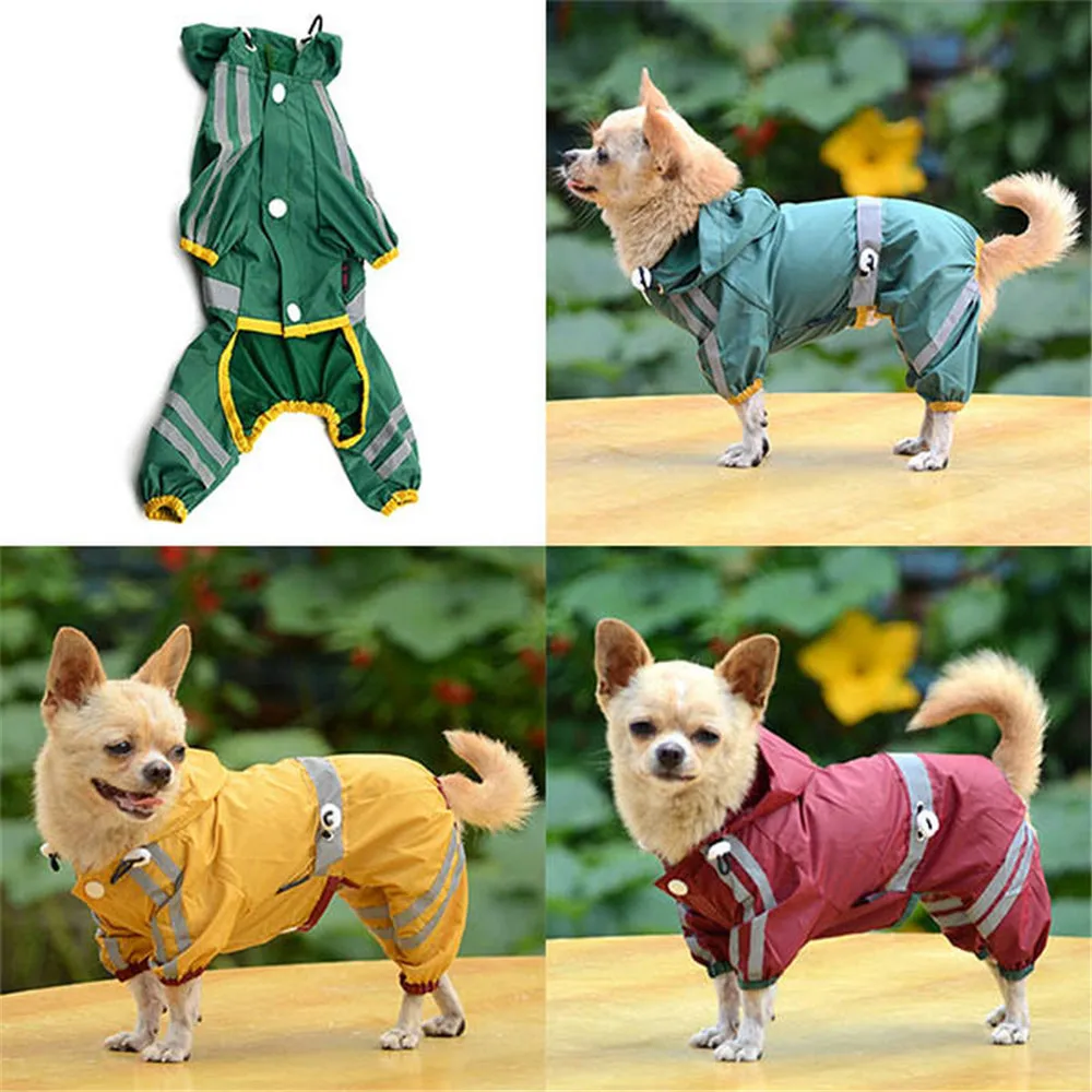 Одежда для собак удобная домашняя собака холодный Блестящий дождевик толстовка