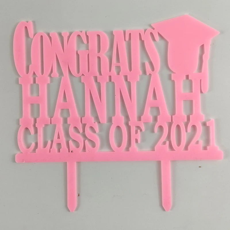 Персонализированный Топпер для выпускного торта с именем на заказ класс 2021