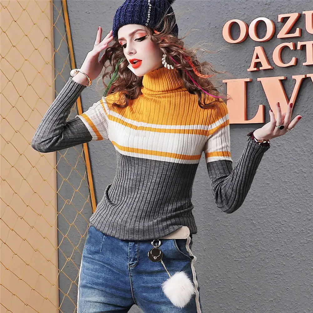 Водолазка с длинным рукавом NS856 осенняя/зимняя повседневная трикотажная одежда