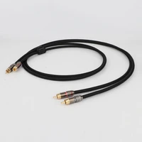 pair hifi 5n ofc audio rca cable high end top grade rca male to male audio interconnect extension cable