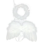 Реквизит для фотосъемки новорожденных с крыльями ангела и повязкой на голову