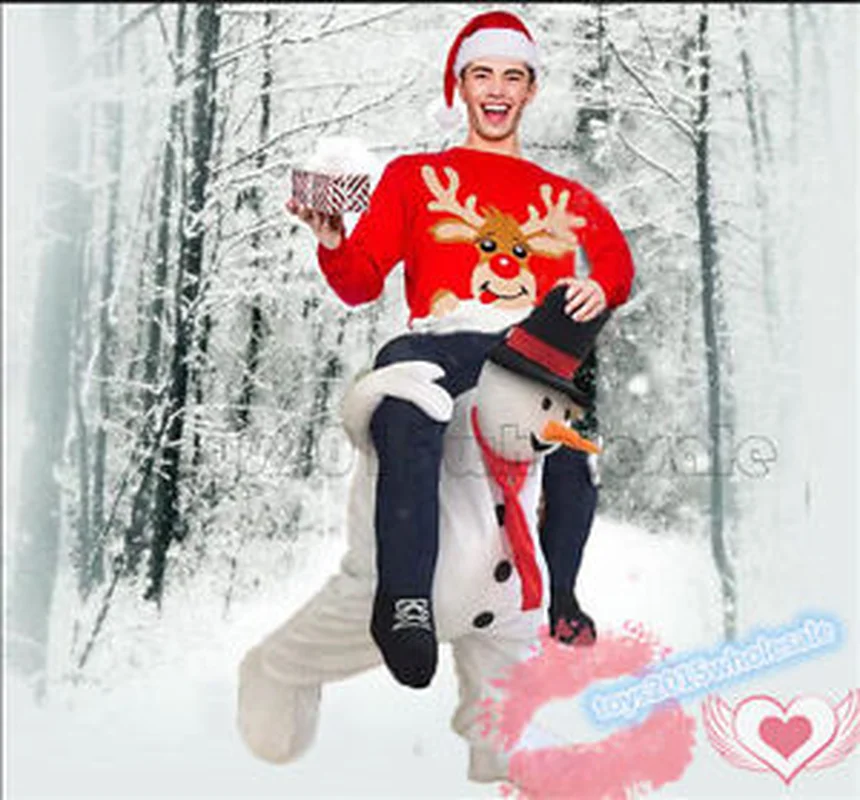 Snowman Маскарадный костюм на плечо, вечерние костюмы для костюмированных игр, одежда для рекламы, карнавал, Хэллоуин, для взрослых - Цвет: Snowman