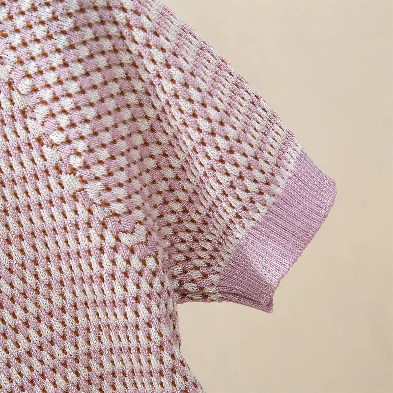 Женские пуловеры в полоску с круглым вырезом тонкие вязаные свитера коротким