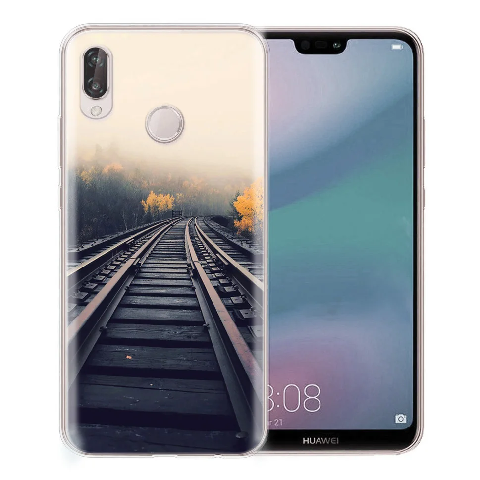 Soft Case For Huawei Honor 7A 8A 8X 8C 9 10 Mate 20 P Smart P10 Lite Nova 3 TPU landscape pattern Cover D048 |
