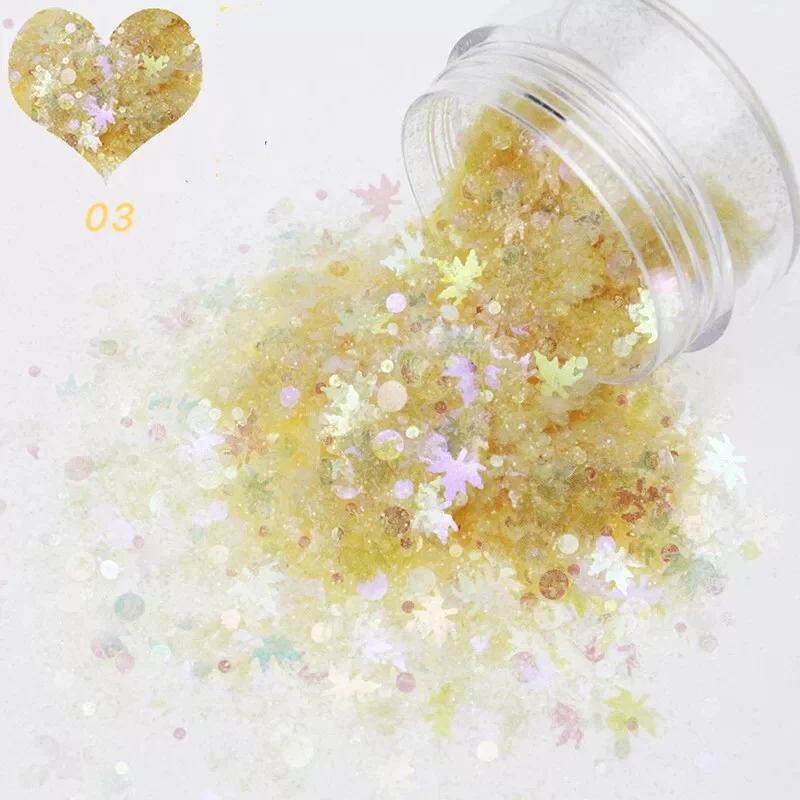 

Holographic Mermaid Aurora Sequins for Nails Glitter Flakes Star Heart AB Spangles for Gel Paillette Manicure Decoration