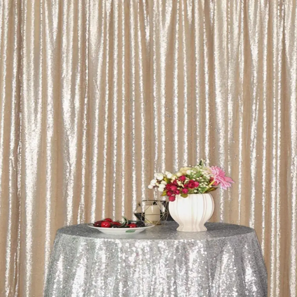Matte Gold Sequin Curtain Backdrop Photo Panels Photo/Pics Wedding | Дом и сад