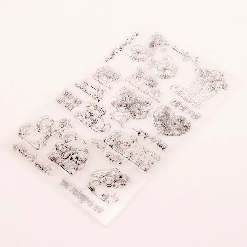 Силиконовые прозрачные печатные штампы для скрапбукинга с изображением Банни и