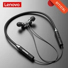 Наушники Lenovo с поддержкой Bluetooth 5,0, беспроводная гарнитура, магнитные наушники с шейным ободом, IPX5 водонепроницаемые спортивные наушники-вкладыши с шумоподавлением и микрофоном