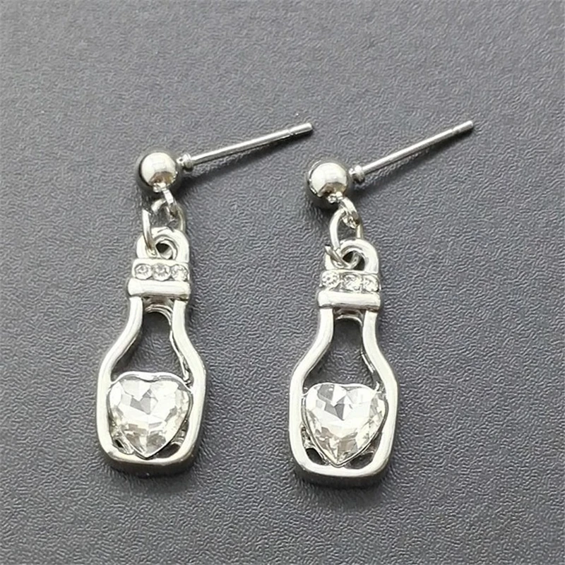 Креативный кулон в виде бутылочки желаний ожерелье для женщин фиолетовое сердце