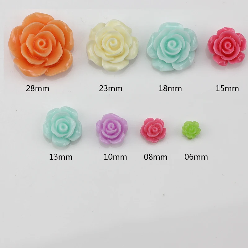 100 шт. полимерные цветы мини розовый цветок с плоским дном из смолы альбом для